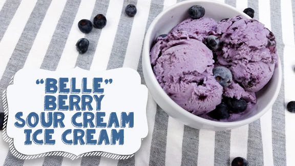 Belle-Berry Sour Cream Ice Cream